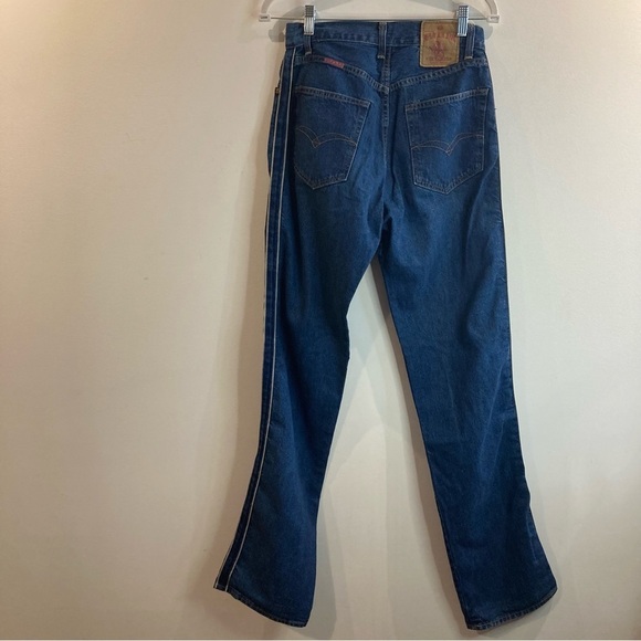 REPLAY Sz 28 Reg  Side Strip Button Fly Mid Wash High Rise Jeans - Picture 8 of 14